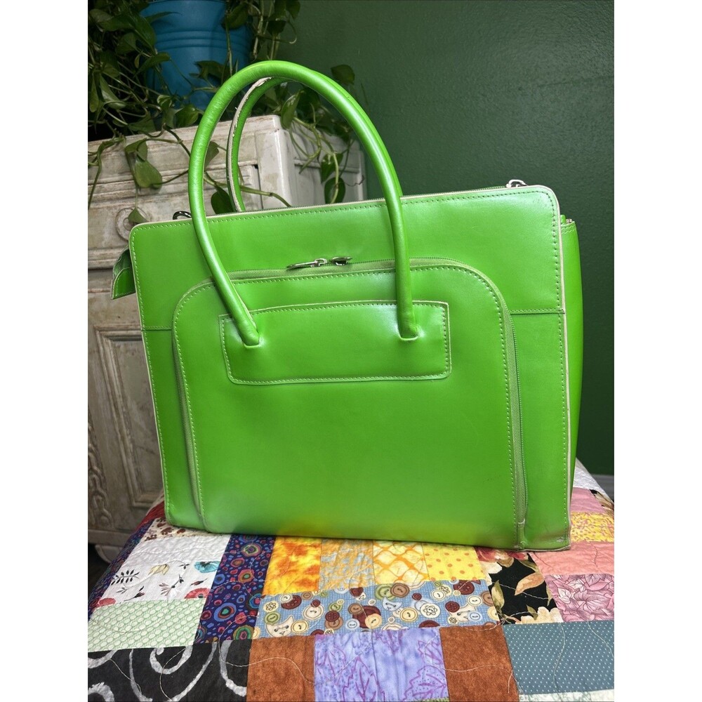 Mcklein Women Laptop Bag Neon Green